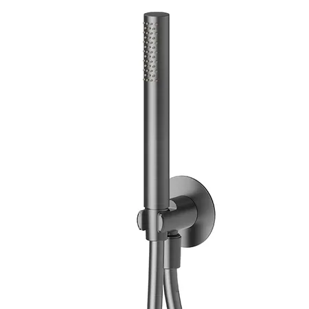 Newform X-STEEL 316 Ручной душ, кронштейн-уголок 1/2", шланг: 150 см, цвет: PVD Brushed gun metal