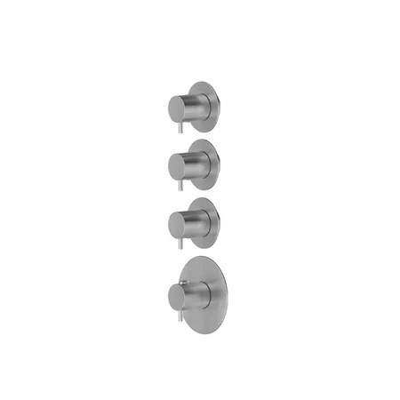 Newform X-Steel 316 Смеситель для душа, термостатический, встраиваемый, 3 потока, внешняя часть, цвет: нержавеющая сталь