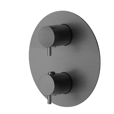 Newform X-STEEL 316 Смеситель для душа, встраиваемый, термостатический, с переключателем до 5 источников, цвет: PVD Brushed gun metal