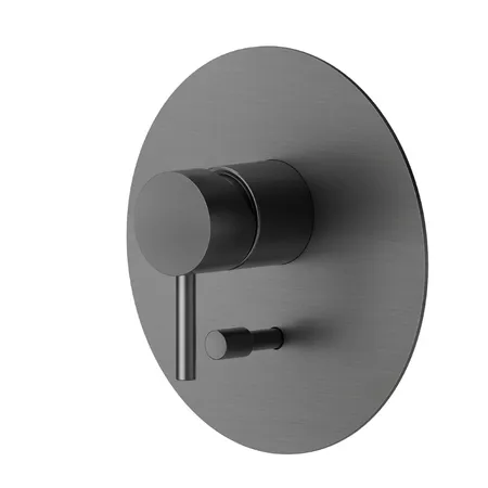 Newform X-Steel 316 Смеситель для душа, встраиваемый, авто переключатель на 2 потока, внешняя часть, цвет: PVD brushed gun metal