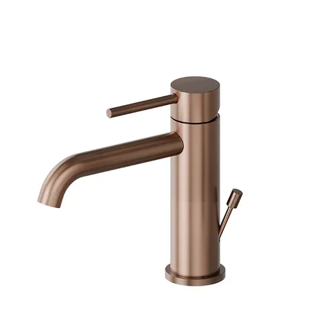 Newform X-STEEL 316 Смеситель для раковины на 1 отв.,  с донным клапаном, излив 14.5см., цвет: PVD Brushed copper bronze