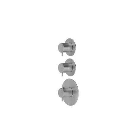 Newform X-Steel 316 Смеситель для душа, термостатический, встраиваемый, 2 потока, внешняя часть, цвет: нержавеющая сталь