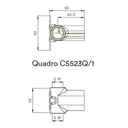Nicolazzi Scarichi Встраиваемая часть для настенного смесителя Quadro