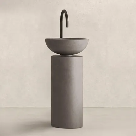 Noorth milldue edition SABA 45 Раковина напольная Ø45x90см, слив в пол, без отв., цвет: Antracite