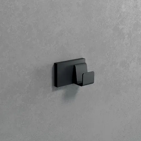 Novellini Kuadra Крючок 6х4см., одинарный, цвет: черный матовый