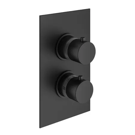 Plumberia Selection IXO Смеситель для душа, встраиваемый, термостатический, на 2 выхода, цвет: черный матовый