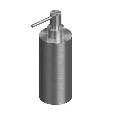 QuadroDesign Дозатор для жидкого мыла, настольный, цвет: Brushed Stainless Steel