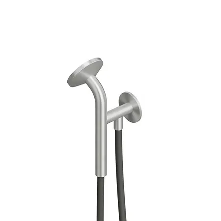 QuadroDesign Душевой гарнитур, настенный, цвет: Brushed Stainless Steel