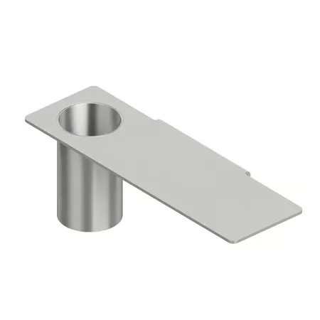 QuadroDesign Полочка с держателем зубных щеток, цвет: Brushed Stainless Steel
