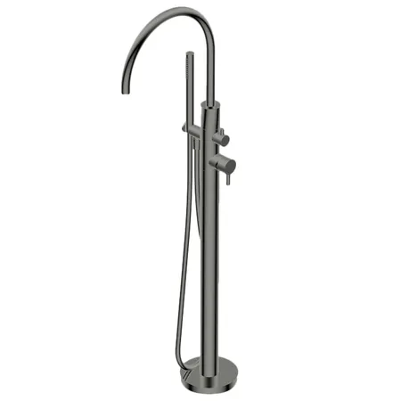 Ritmonio Diametro35 S Смеситель для ванны, напольный, цвет: Frosted Black Chrome