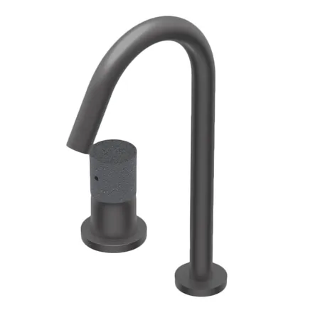 Ritmonio Diametro35 Смеситель для раковины, 2 отв., без донного клапана, цвет: Brushed Black Chrome
