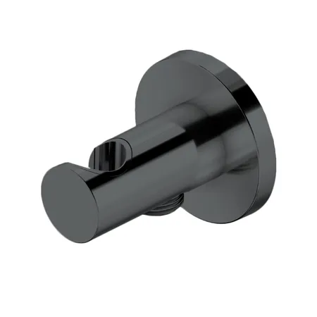 Ritmonio Шланговое соединение с держателем лейки, латунь, цвет: Brushed Black Chrome