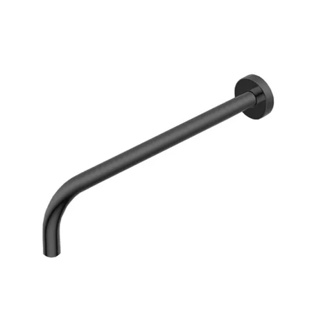 Ritmonio Shower heads Кронштейн верхнего душа L=35см., горизонтальный, круглый, из латуни, цвет: Brushed Black Chrome