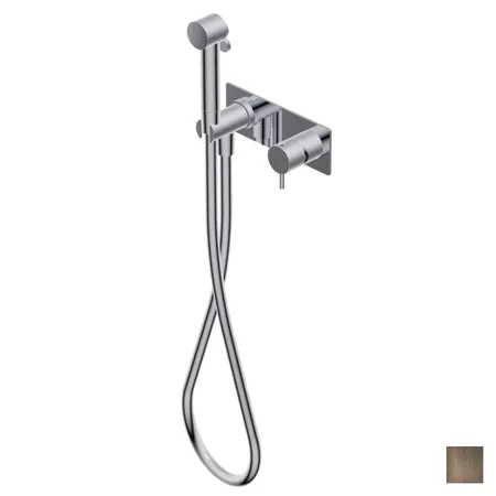 Ritmonio Toilet accessories Гигиенический душ со смесителем, настенный, цвет: Brushed Dark Bronze
