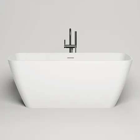 Salini Agatha Ванна отдельностоящая 180х80х66cм, донный клапан "Up&Down", сифон, слив-перелив, S-Stone, цвет: белый матовый