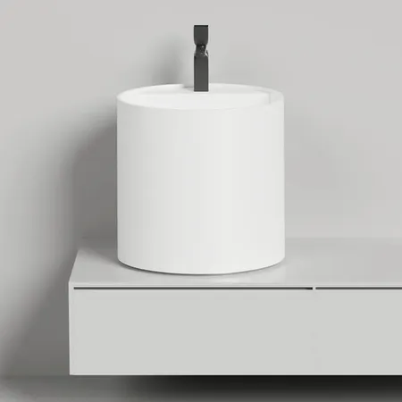 Salini Armonia Раковина 45x45x45см., 1 отв., накладная, S-Sense, цвет: белый глянцевый