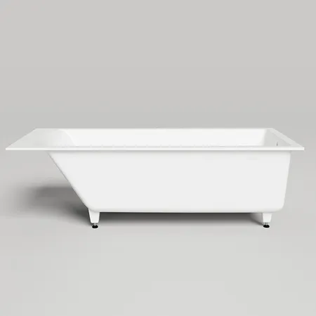 Salini Cascata Встраиваемая ванна 170x70x55.2см., ножки, сифон, мат-л: S-Sense, цвет: белый глянцевый