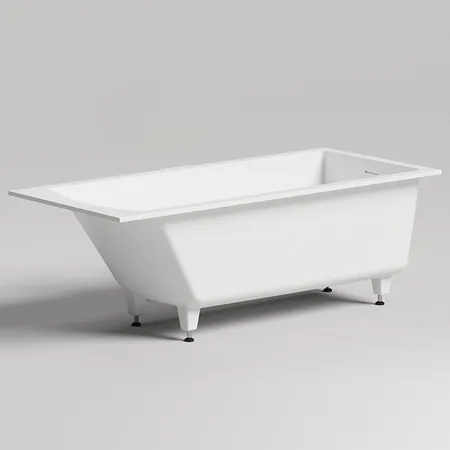 Salini Cascata KIT Ванна встраиваемая, с прямоугольной чашей, 170х75х60см, регулируемые ножки, донный клапан "Up&Down", сифон S-Sense, цвет: белый