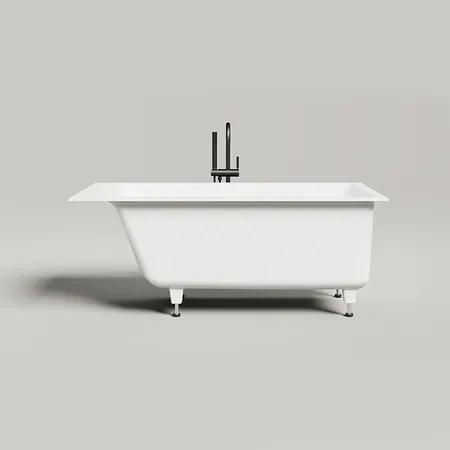 Salini Cascata Встраиваемая ванна 150x70x60см, с прямоугольной чашей, ножки, S-Sense, цвет: белый глянцевый