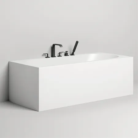 Salini Fabia Ванна пристенная 170x75x60см, овальная чаша, донный клапан, сифон, слив-перелив, S-Sense, цвет: белый глянцевый