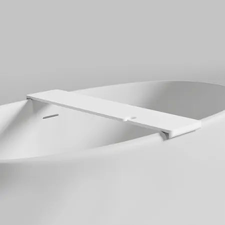 Salini Gabbiano Basic Полка для ванны 900х200х72 мм. установка на отдельностоящие ванны шириной до 870 мм, S-Stone, цвет: матовый белый