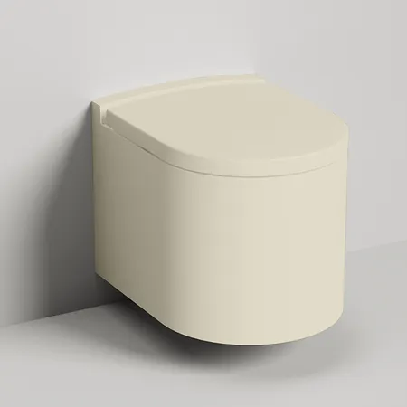 Salini Gemelli Унитаз подвесной 530х410х420 мм, материал S-Stone матовый, внутри керамика, крышка микролифт, цвет RAL 1013