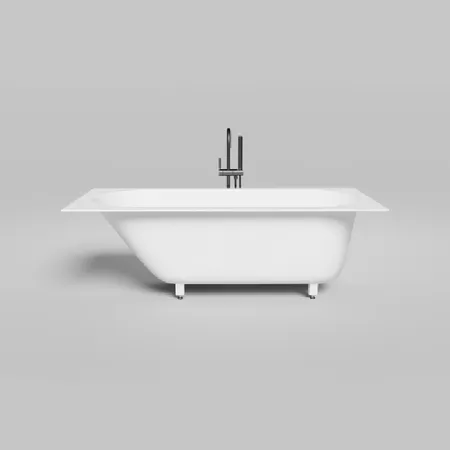 Salini Lofo Ванна 168.8х74.2х59см., встраиваемая, Solid Surface, без слив-перелива, с ножками, цвет: белый матовый