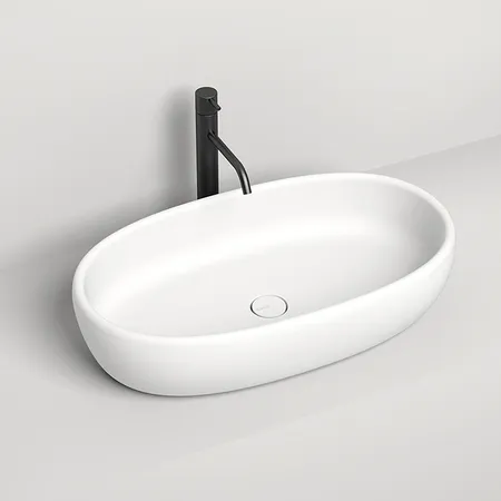 Salini Luce Раковина накладная 69х39,5х15.5cм, без отв., без перелива, S-Stone, цвет: белый матовый
