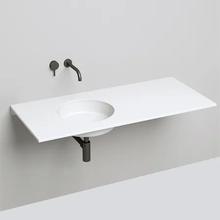 Salini Marea Раковина врезная снизу 42х42х12.8cм, без отв., без перелива, S-Stone, цвет: белый матовый
