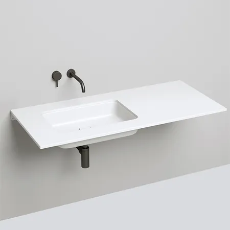 Salini Marea Раковина врезная снизу 55х38х12.6cм, без отв., без перелива, S-Stone, цвет: белый матовый