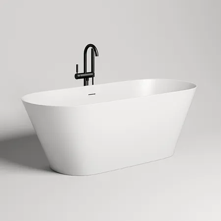 Salini Mona Ванна 170х72х58.5см., отдельностоящая, S-Sense, донный клапан "Up&Down", сифон, слив-перелив, цвет: белый глянцевый