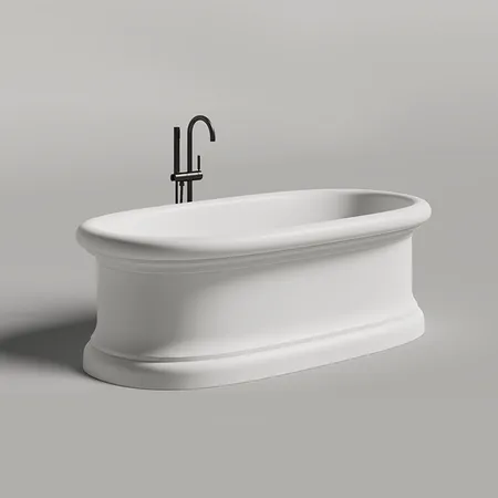 Salini Opera Ванна 180х90х60см., отдельностоящая, S-Sense, с донным клапаном "Up&Down", сифоном, слив-переливом, опорами, цвет: белый глянцевый