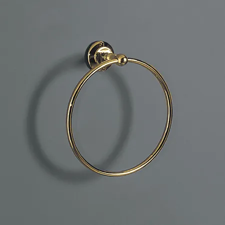 SIMAS Accessori Полотенцедержатель-кольцо 22см., для полотенец, подвесной, цвет: золото