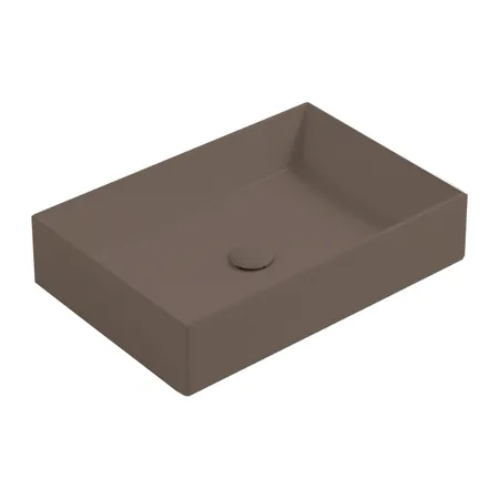 Simas Agile Раковина 60х40см., накладная, без перелива, без отв., цвет: moka matt