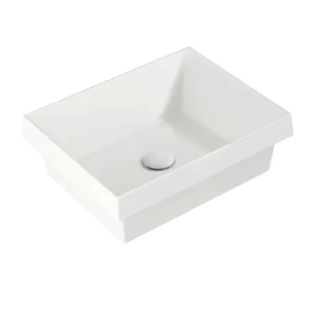 Simas Agile Раковина встраиваемая сверху, 45x36,5xh15см, без отв., без перелива, цвет белый