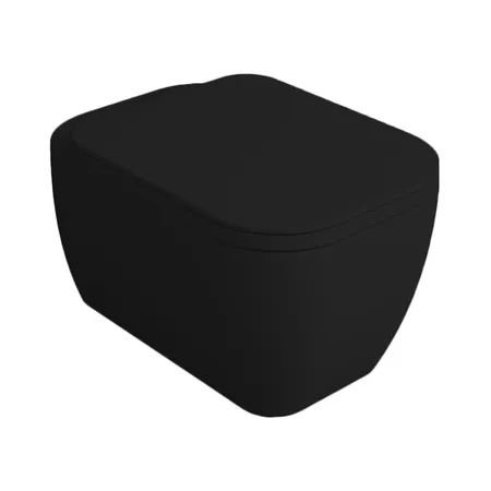 Simas Henges Унитаз 38х55см., подвесной, безободковый, цвет: nero matt