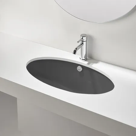 Simas Lft Spazio раковина встаиваемая под столешницу 66х39см, цвет: antracite matt