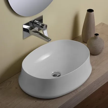 SIMAS Sharp Раковина 60х42 см, без отв., цвет: белый