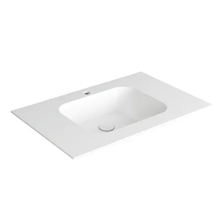 SIMAS WAVE Раковина на столешницу 80x50xh14,5 см, с 1 отв под смеситель,цвет белый