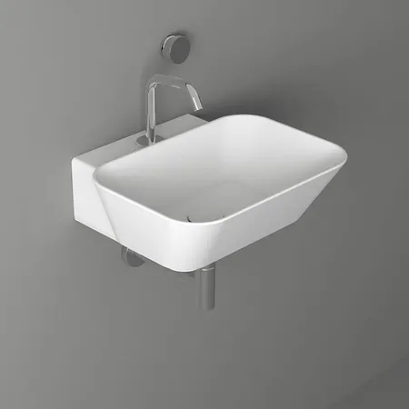 Simas Wave Раковина 48х43х16.5 см, 1 отв., накладная/подвесная, цвет: белый