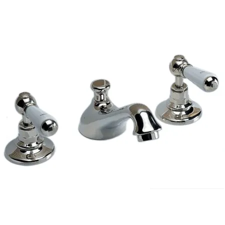 Devon&Devon Dandy Смеситель для раковины, 3 отв., с донным клапаном, цвет: никель блестящий