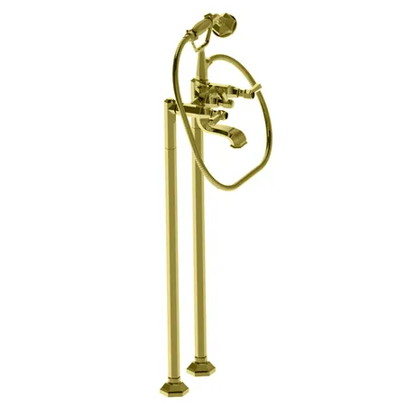 Stella Eccelsa Leve Смеситель для ванны, напольный, 3274CL306 с ручным душем, цвет: золото 24К
