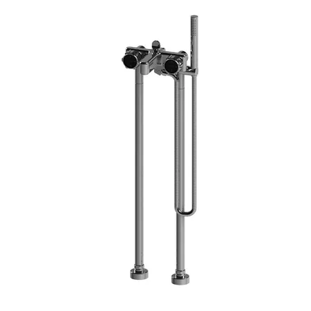Stella Timeaster Напольный смеситель для ванны 3267/CL306 с ручным душем, ручка d=65мм, цвет: хром