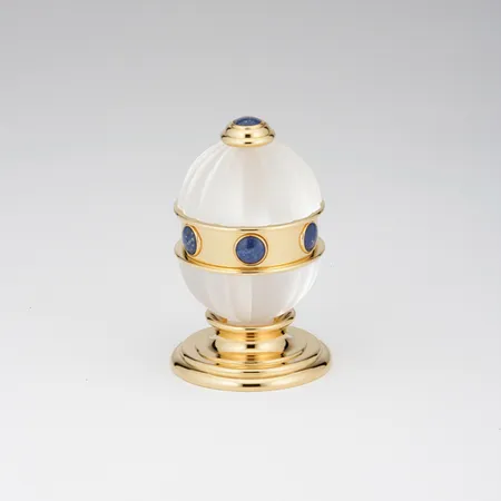 THG Amboise Lapis Lazuli Вентиль смесителя для раковины, вставки лазурит, цвет: полированное золото