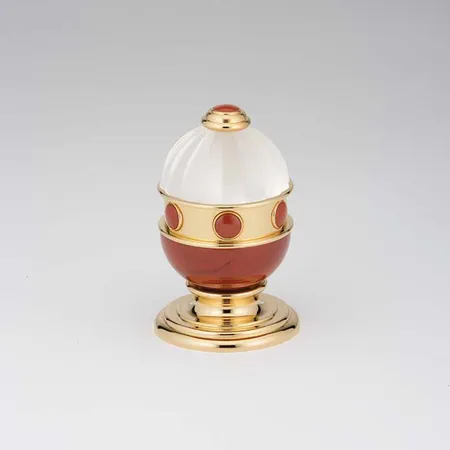 THG Cheverny Jaspe rouge Вентиль смесителя для раковины, вставки красная яшма, цвет: полированное золото