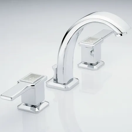 THG Métropolis à manettes cristal clair Смеситель для раковины, на 3 отв., цвет: хром/прозрачный хрусталь
