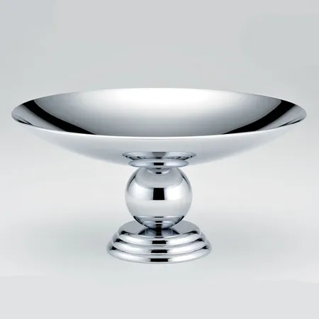 THG Marquise porcelaine blanche Мыльница металлическая, ø15см., настольная, цвет: хром/платина/белый фарфор