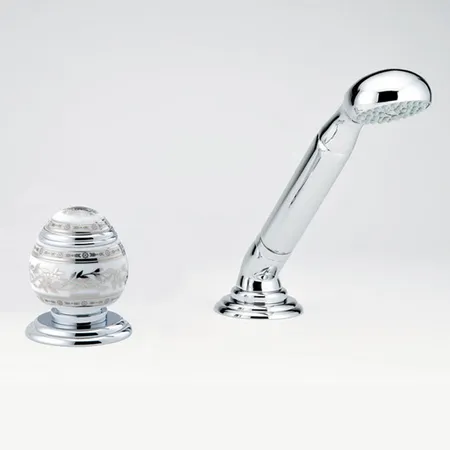 THG Marquise porcelaine blanche Ручной душ на борт ванны, 2 отв., цвет: хром/платина/белый фарфор