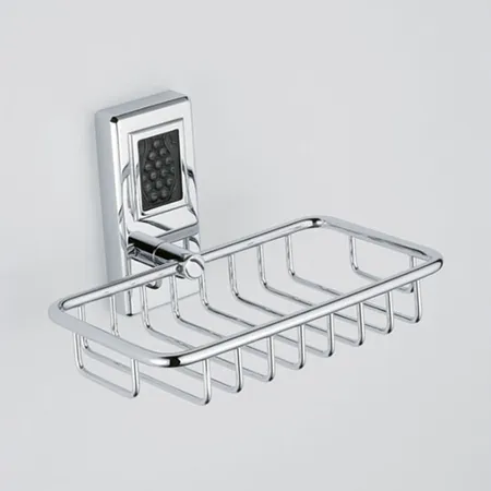 THG Métropolis cristal noir Мыльница-корзина металлическая 160х95мм., подвесная, цвет: хром