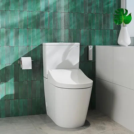 TOTO RP Унитаз моноблок 38x70x43см, безободковый, цвет: белый